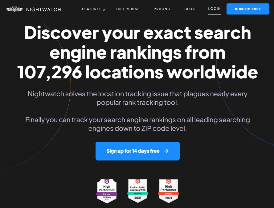 Nightwatch Local Rank Tracking Tool