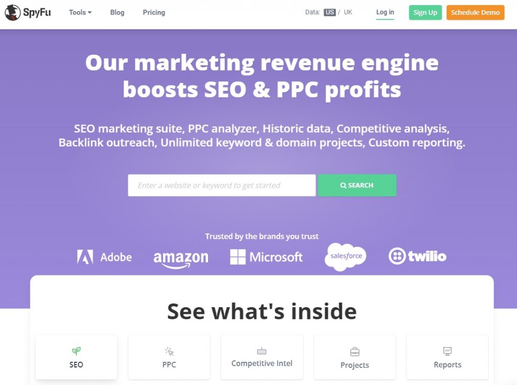 Semrush Alternative - SpyFu PPC & SEO Tools