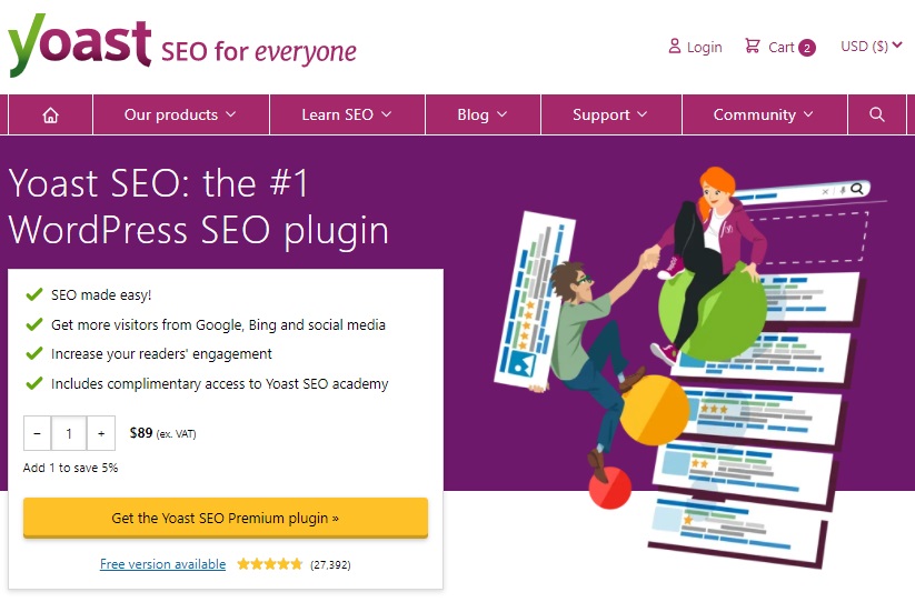 20 Best SEO Software for Small Businesses in 2023 35 Yoast SEO Homepage