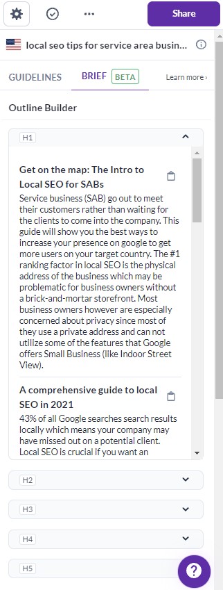 Outline Builder Feature in Surfer's Content Editor Brief Outline Builder Feature in Surfer's Content Editor Brief