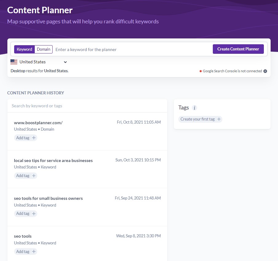 Setting Up the Content Planner in Surfer SEO