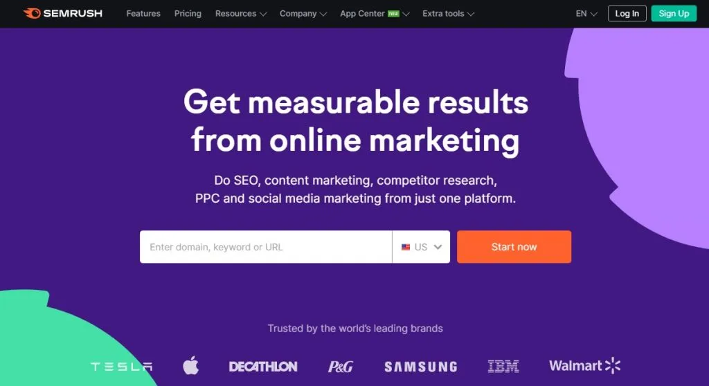 Semrush Online Marketing Platform