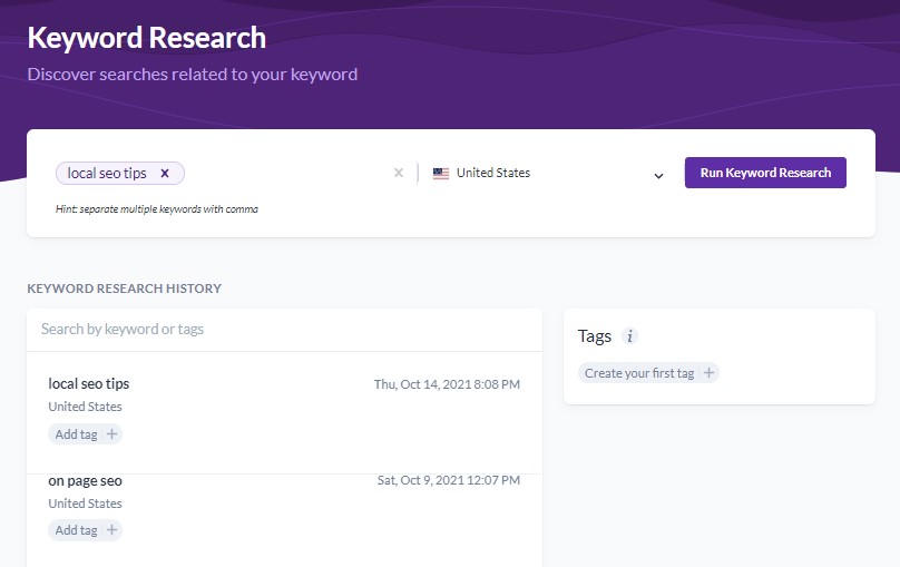 Setting Up the Keyword Research Tool in Surfer