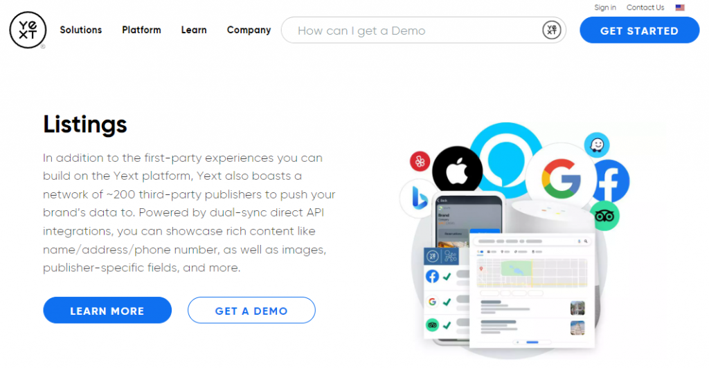 Yext Local Listings Platform