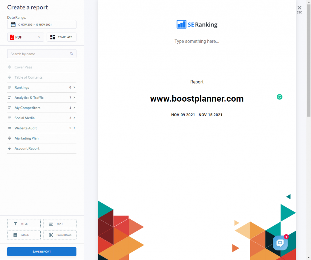 SE Ranking Review 2023: Features, Pricing & More 35 SE Ranking's Report Builder