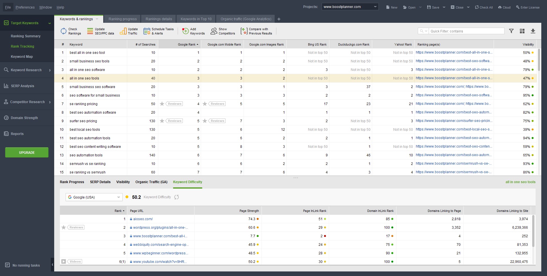 SE Ranking Vs SEO PowerSuite - Best SEO Tool for 2023? 7 SEO PowerSuite's Rank Tracker Tool