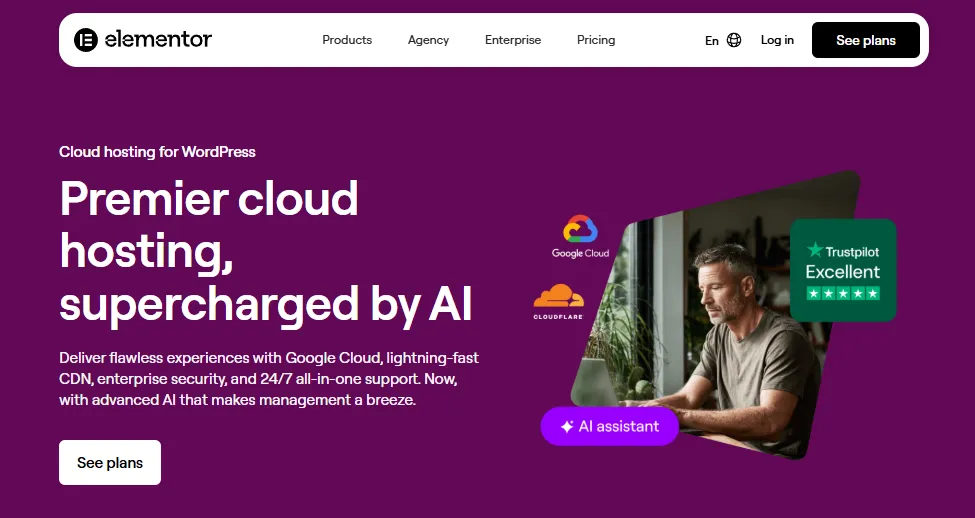 Managed WordPress Hosting running on Google Cloud Platform - Elementor Hosting