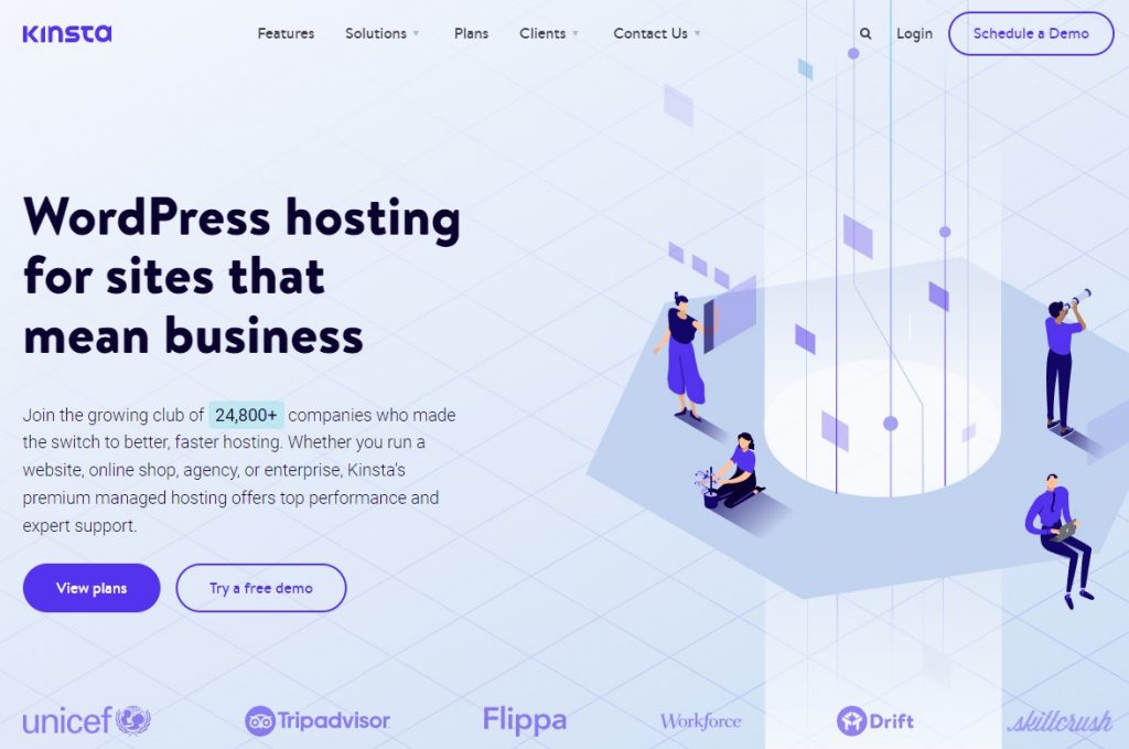 The Kinsta Homepage