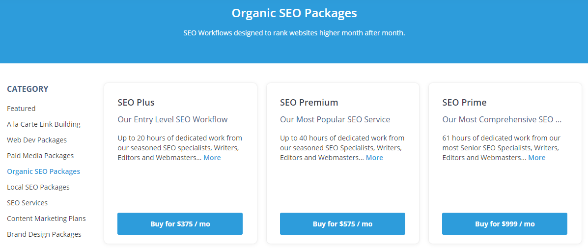 SEO Reseller Organic SEO Packages